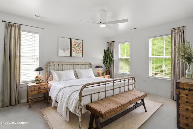4605 All Points View Way, Raleigh, NC 27614 - bedroom featuring light carpet, baseboards, and a ceiling fan