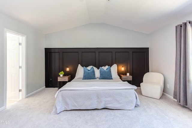 12320 Tetons Ct, Durham, NC 27703 - bedroom featuring light colored carpet and lofted ceiling