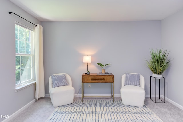 12320 Tetons Ct, Durham, NC 27703 - living area featuring carpet floors and baseboards