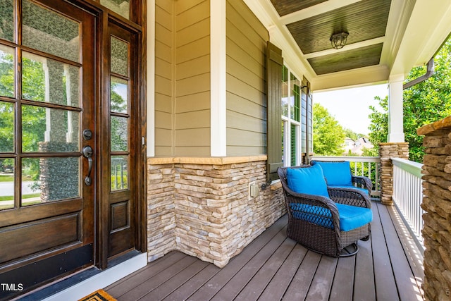 2538 Tuffeto, Apex, NC 27502 - wooden porch featuring french doors