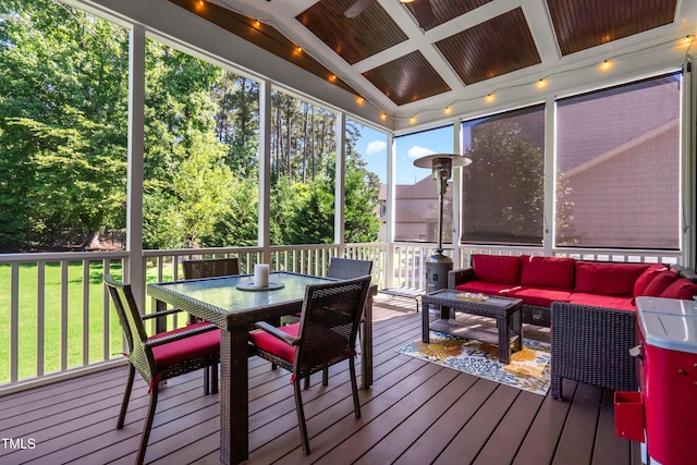 2538 Tuffeto, Apex, NC 27502 - sunroom / solarium with an outdoor hangout area and outdoor dining area