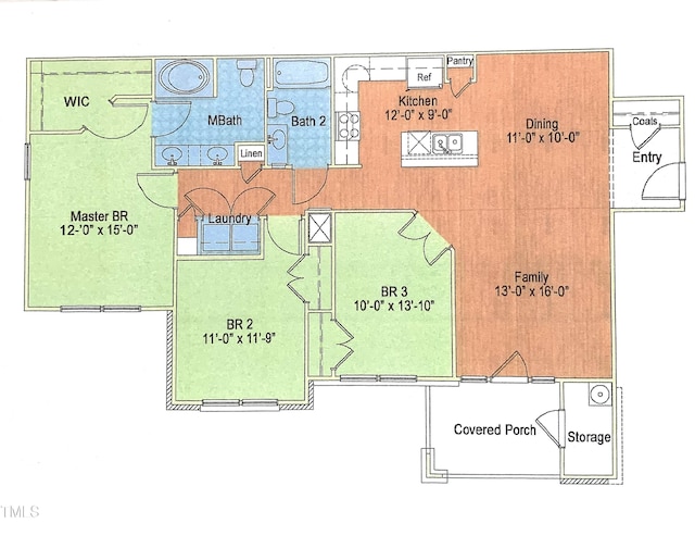 617 Weather Ridge Ln Unit 32, Cary, NC 27513 - view of home floor plan