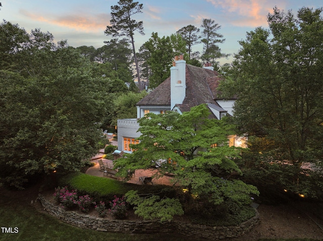 3307 Devon Rd, Durham, NC 27707 - view of side of property with a chimney