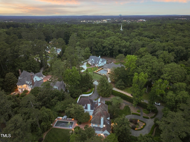 3307 Devon Rd, Durham, NC 27707 - aerial view at dusk of a view of trees