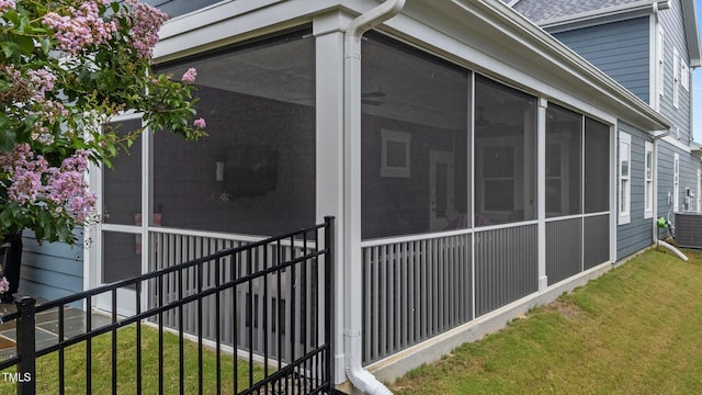 33 Davidson St, Clayton, NC 27527 - view of side of property with a sunroom and a yard