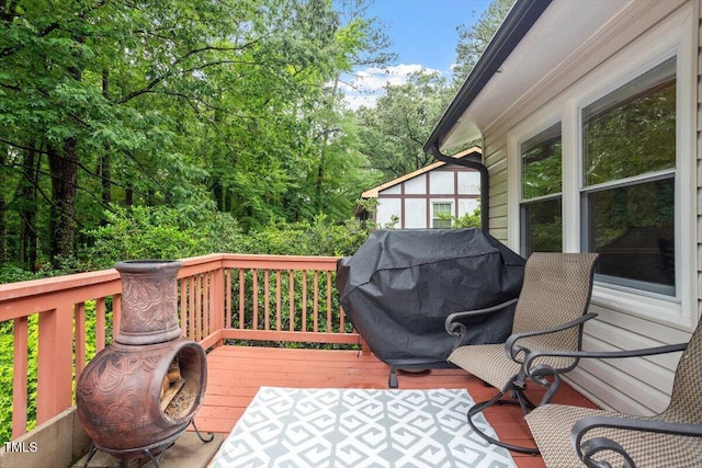 1109 Buckingham Rd, Garner, NC 27529 - deck featuring a grill