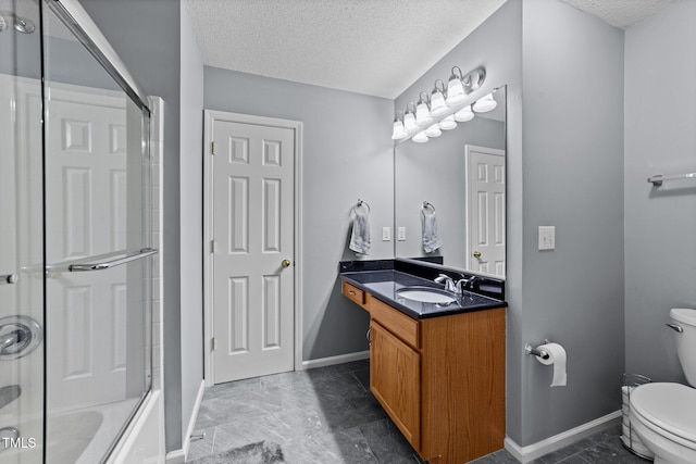 4221 Ivy Hill Rd, Raleigh, NC 27616 - full bath featuring a textured ceiling, toilet, baseboards, and vanity