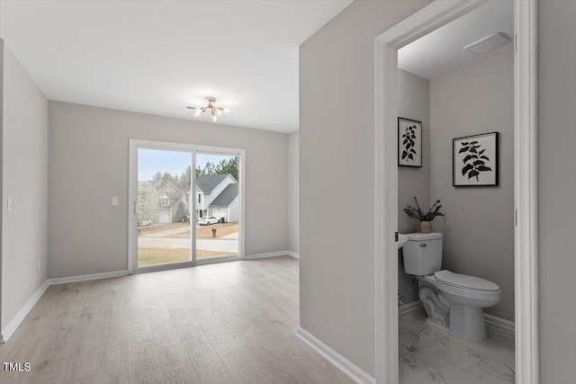 197 Scranton Ct, Cameron, NC 28326 - bathroom with toilet, baseboards, and wood finished floors