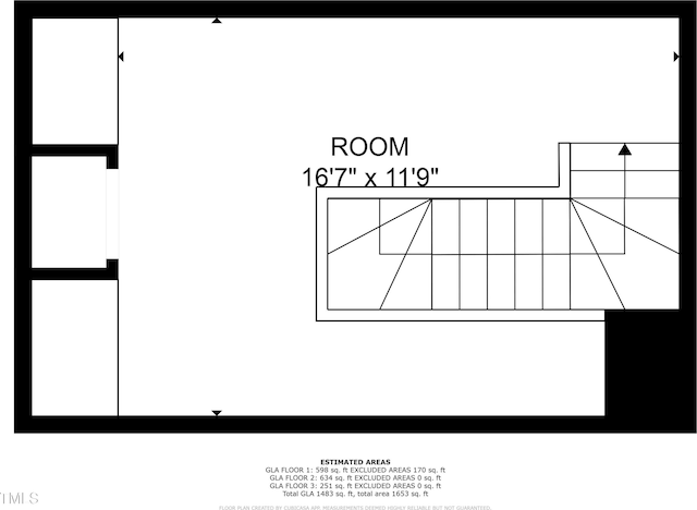 708 Powell Dr Unit B, Raleigh, NC 27606 - floor plan / room layout