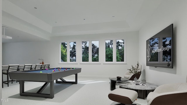 5013 Coronado, Raleigh, NC 27609 - playroom with a raised ceiling, carpet flooring, and baseboards