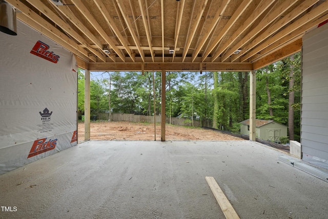 5013 Coronado, Raleigh, NC 27609 - view of patio / terrace featuring view of wooded area