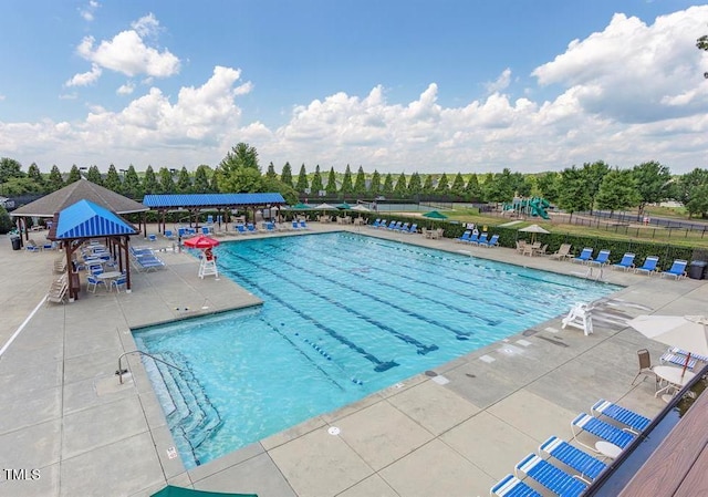 1085 Lobdale Ct, Burlington, NC 27215 - community pool with a gazebo and a patio