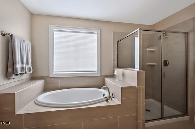 2100 Della Ct, Apex, NC 27502 - bathroom featuring a bath and a shower stall