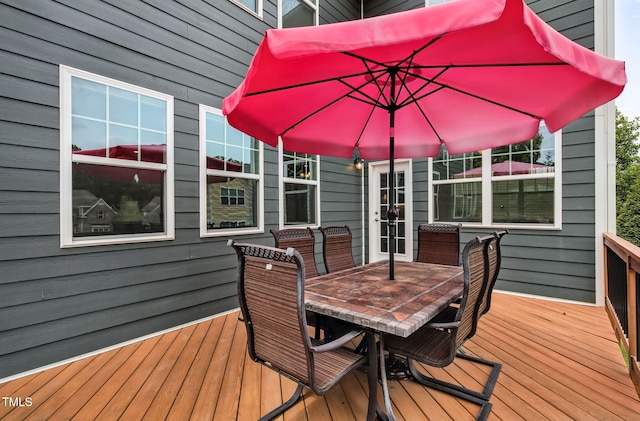 2100 Della Ct, Apex, NC 27502 - wooden deck with outdoor dining space