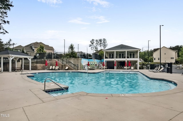 2100 Della Ct, Apex, NC 27502 - community pool featuring a gazebo and a patio