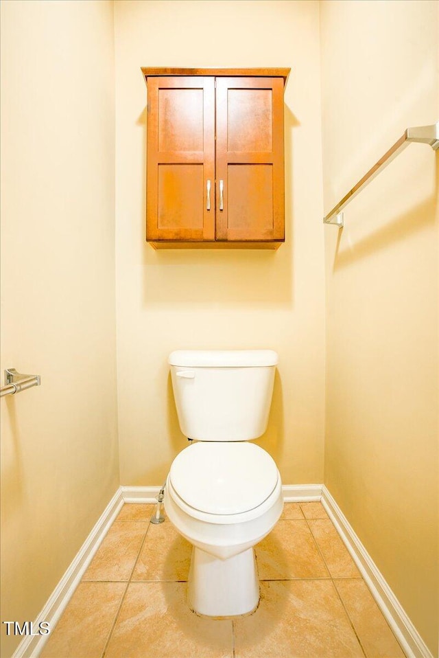 145 Torrey Heights Ln, Durham, NC 27703 - bathroom with tile patterned flooring, toilet, and baseboards