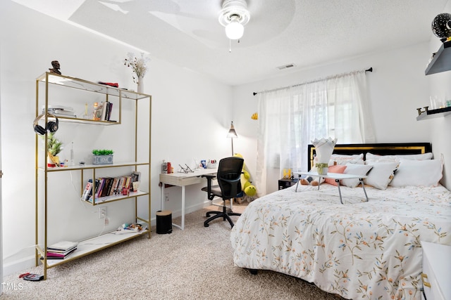 4705 Royal Troon Dr, Raleigh, NC 27604 - carpeted bedroom with baseboards, ceiling fan, and an office area
