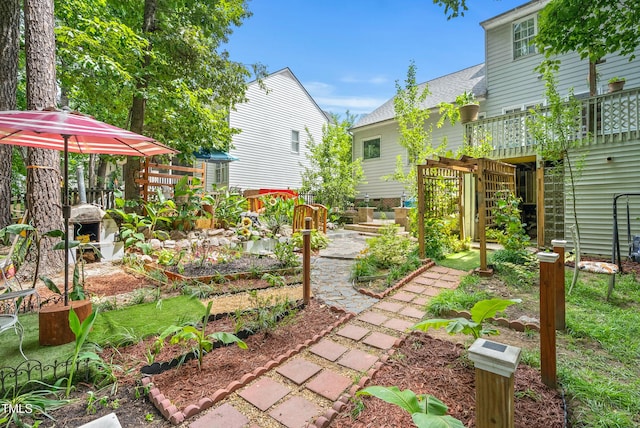 4705 Royal Troon Dr, Raleigh, NC 27604 - view of yard with a vegetable garden