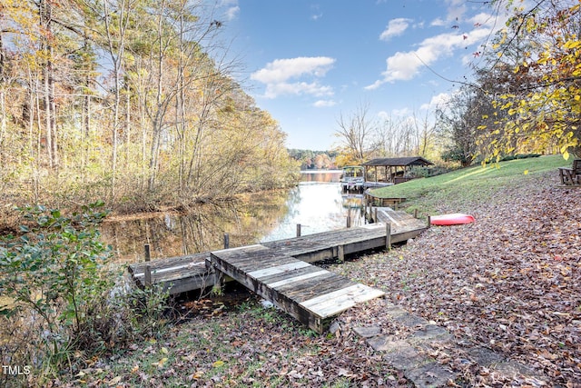 103 Pony Express Cv, Louisburg, NC 27549 - dock area featuring a water view