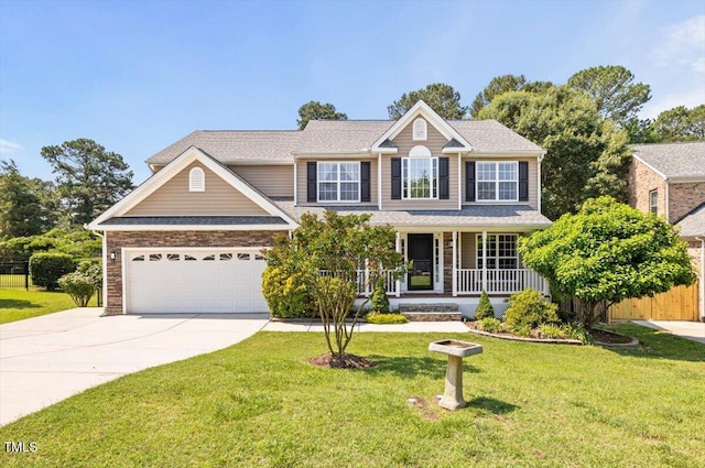 947 Middle Ground Ave, Rolesville, NC 27571 - view of front of home with driveway, covered porch, and an attached garage