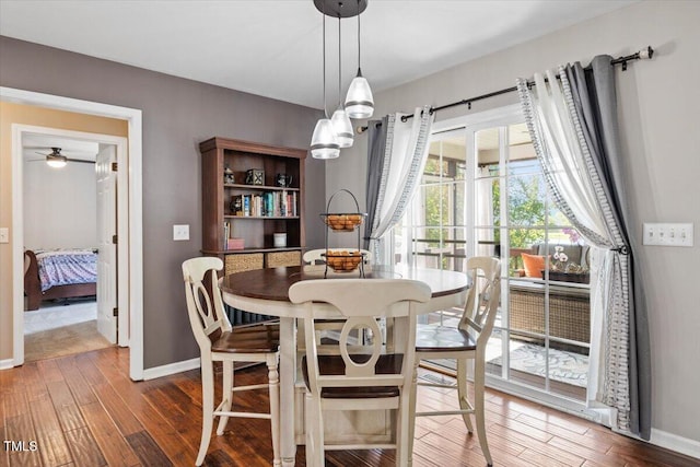 947 Middle Ground Ave, Rolesville, NC 27571 - dining area featuring baseboards and wood finished floors