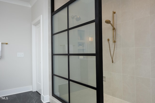 7736 Roberts Rd, Apex, NC 27523 - full bath featuring a shower stall and baseboards