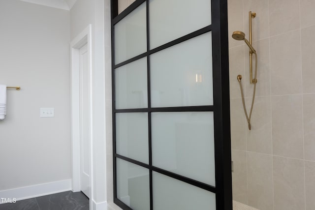 7736 Roberts Rd, Apex, NC 27523 - full bath featuring a tile shower and baseboards