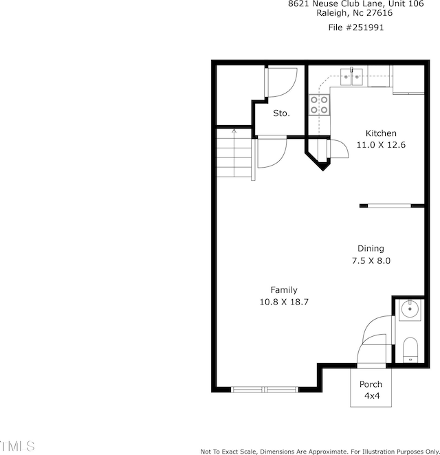 8621 Neuse Club Ln Unit 106, Raleigh, NC 27616 - property floor plan