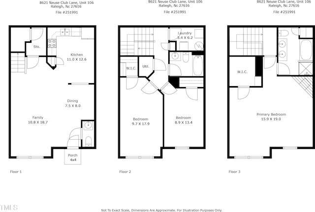 8621 Neuse Club Ln Unit 106, Raleigh, NC 27616 - home floor plan
