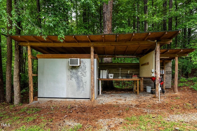 145 Ryan Rd, Pittsboro, NC 27312 - view of outbuilding with an AC wall unit