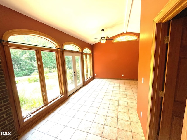 145 Ryan Rd, Pittsboro, NC 27312 - unfurnished sunroom featuring french doors, vaulted ceiling, and healthy amount of natural light