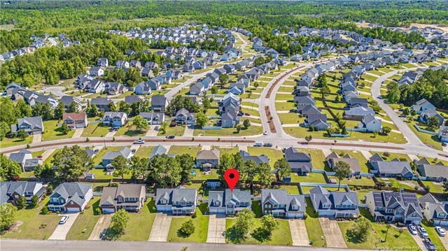 191 Trenton Pl, Cameron, NC 28326 - aerial view of property and surrounding area featuring a forest and nearby suburban area