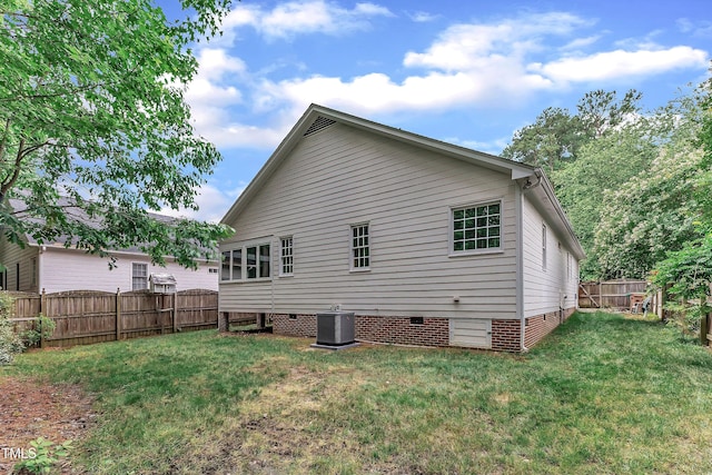 103 Kylie Savannah Ct, Cary, NC 27511 - rear view of property with crawl space and central air condition unit