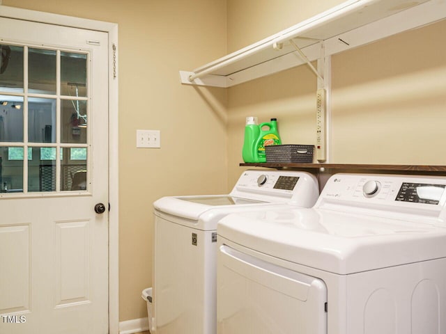 8204 Charlbert Ct, Apex, NC 27539 - washroom with separate washer and dryer