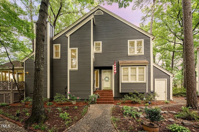 6035 Sentinel Dr, Raleigh, NC 27609 - view of front of home with entry steps