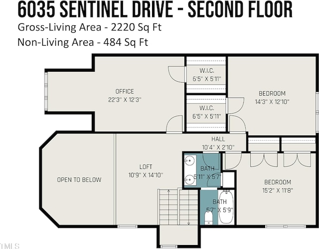 6035 Sentinel Dr, Raleigh, NC 27609 - home floor plan