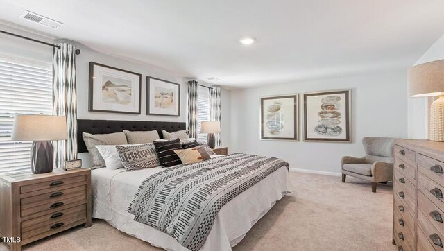 2132 Monk Dr, Haw River, NC 27258 - bedroom with light carpet and baseboards