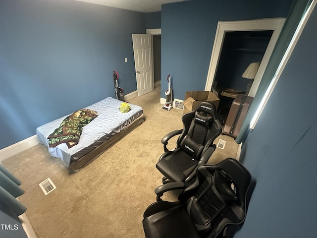 2511 Chapel Hill Rd, Durham, NC 27707 - bedroom with carpet floors, an office area, and baseboards