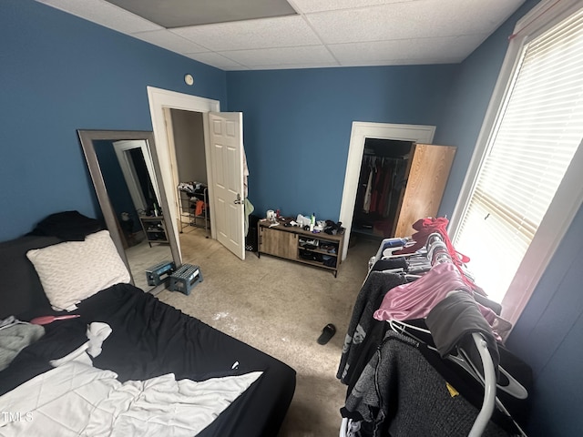 2511 Chapel Hill Rd, Durham, NC 27707 - carpeted bedroom featuring a drop ceiling