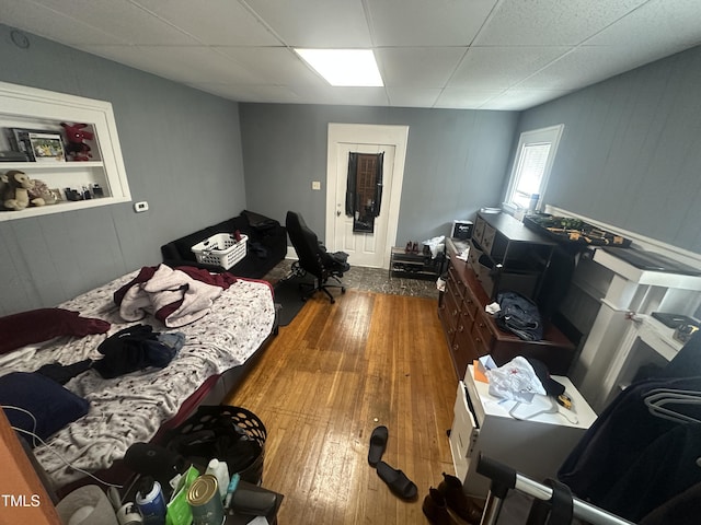 2511 Chapel Hill Rd, Durham, NC 27707 - bedroom with a paneled ceiling and hardwood / wood-style floors
