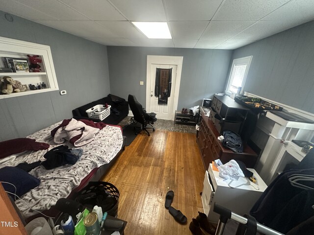 2511 Chapel Hill Rd, Durham, NC 27707 - bedroom with a paneled ceiling and hardwood / wood-style floors