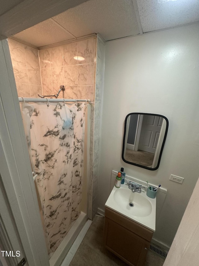 2511 Chapel Hill Rd, Durham, NC 27707 - bathroom with a shower stall and vanity