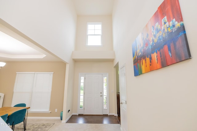 110 Elmsford St, Durham, NC 27707 - entrance foyer with a towering ceiling and baseboards
