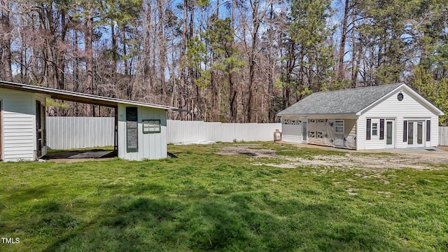 5437 Grasshopper Rd, Raleigh, NC 27610 - view of yard featuring an outbuilding