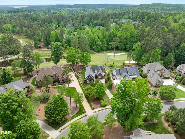 498 Mountain Laurel, Chapel Hill, NC 27517 - aerial view of residential area featuring a forest and a golf club