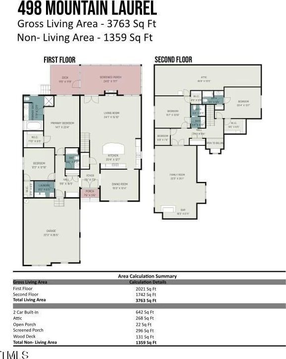 498 Mountain Laurel, Chapel Hill, NC 27517 - property floor plan