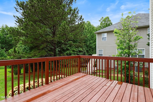 1405 Merrilow Ct, Wake Forest, NC 27587 - wooden terrace with a yard
