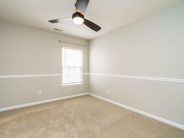 1833 Creek Oak Cir, Fuquay Varina, NC 27526 - carpeted spare room with baseboards and a ceiling fan