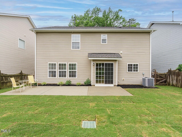 1833 Creek Oak Cir, Fuquay Varina, NC 27526 - rear view of house featuring a patio area and central air condition unit