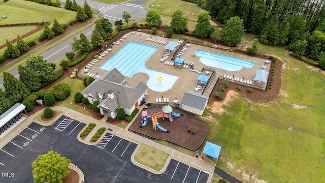 2709 Banks Lake Ct, Fuquay Varina, NC 27526 - bird's eye view of a pool